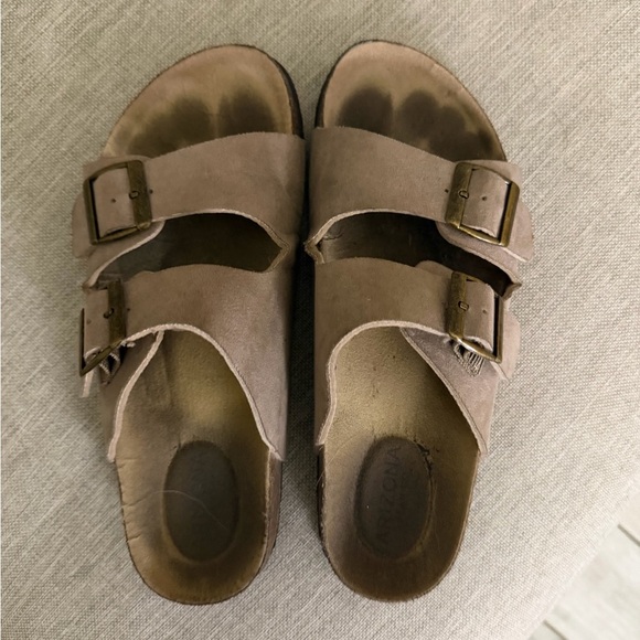 Arizona Brown Double Strap Sandals - Picture 2 of 10